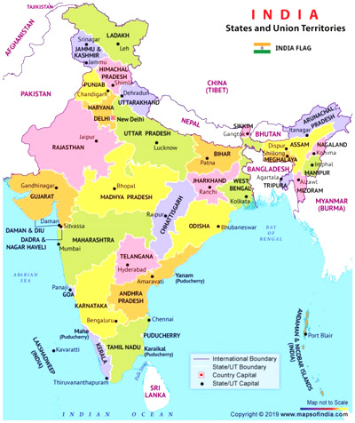 Indian states 2020