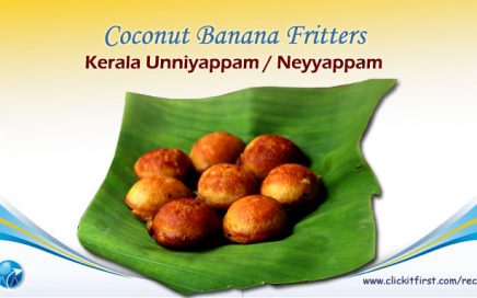 Coconut Banana Fritters, Unniyappam, Neyyappam Recipe