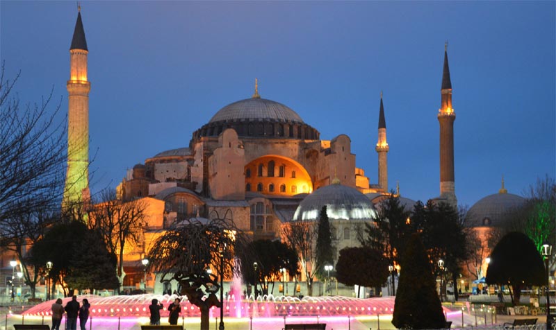 Hagia Sophia: The world-famous Istanbul museum originally founded as a cathedral has been turned back into a mosque